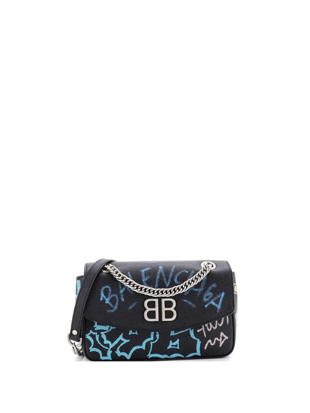 Balenciaga Bb Graffiti Chain Wallet #295494B11B